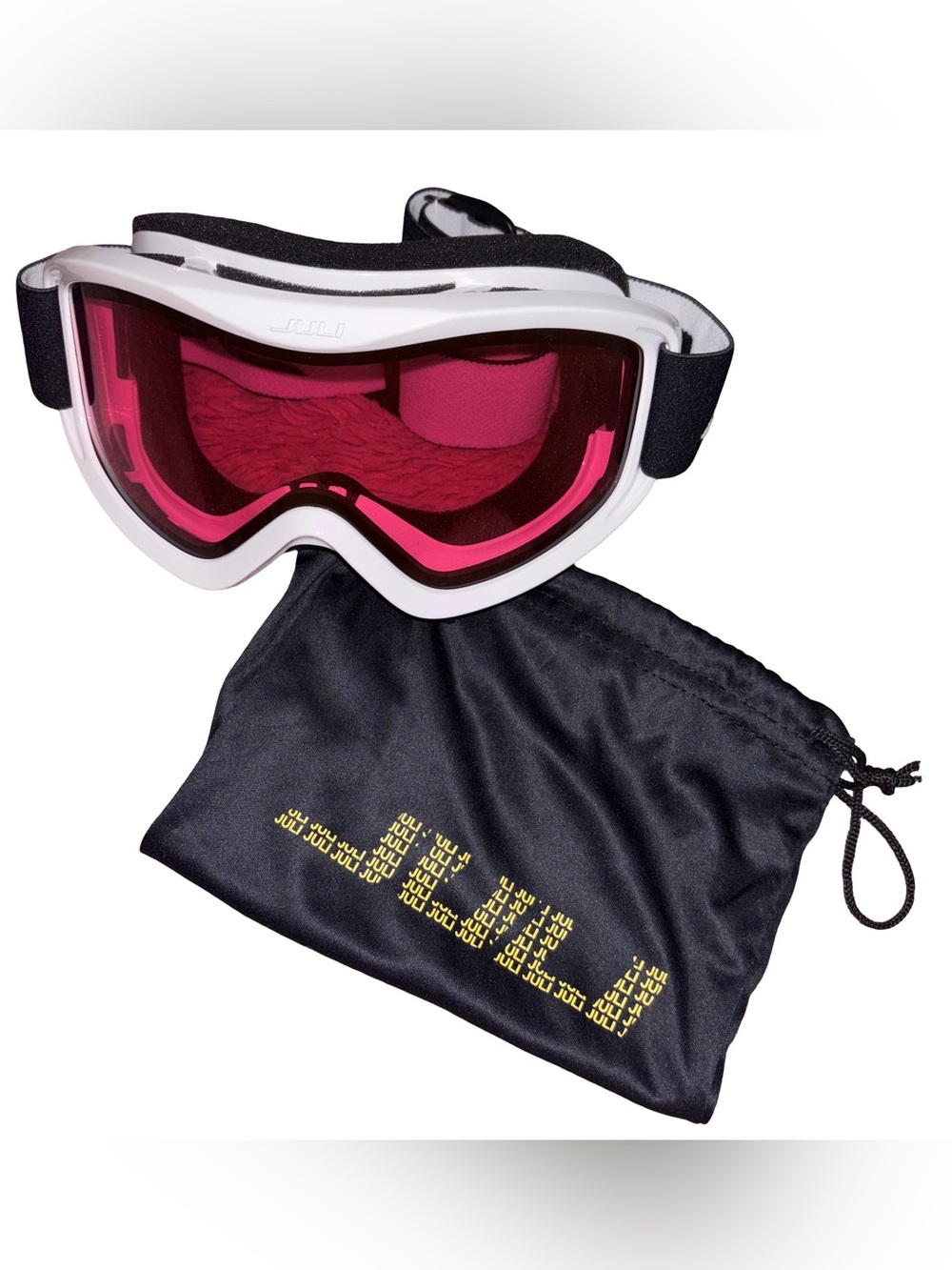 JULI Pink & White Ski Goggles Snowboard Goggles Snowmobile Skiing Skating